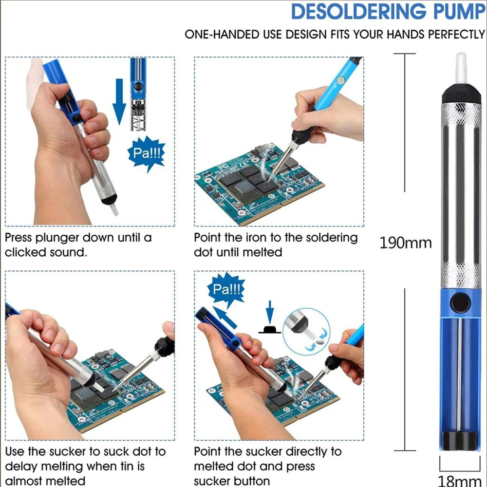 ES02 60 W Soldering Iron Kit with Tips, Pump & Case