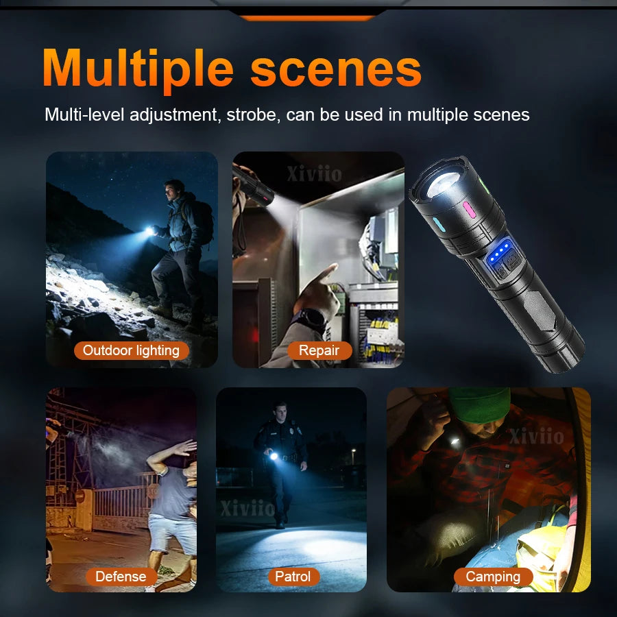 Rechargeable LED Torch with Adjustable Beam