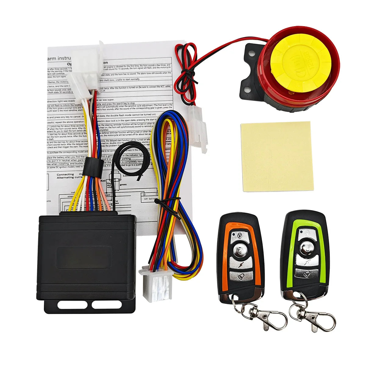 12 V Motorcycle Alarm with Remote Control