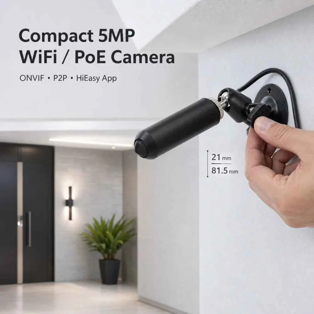 5MP HD Mini POE IP Camera with Motion Detection and ONVIF