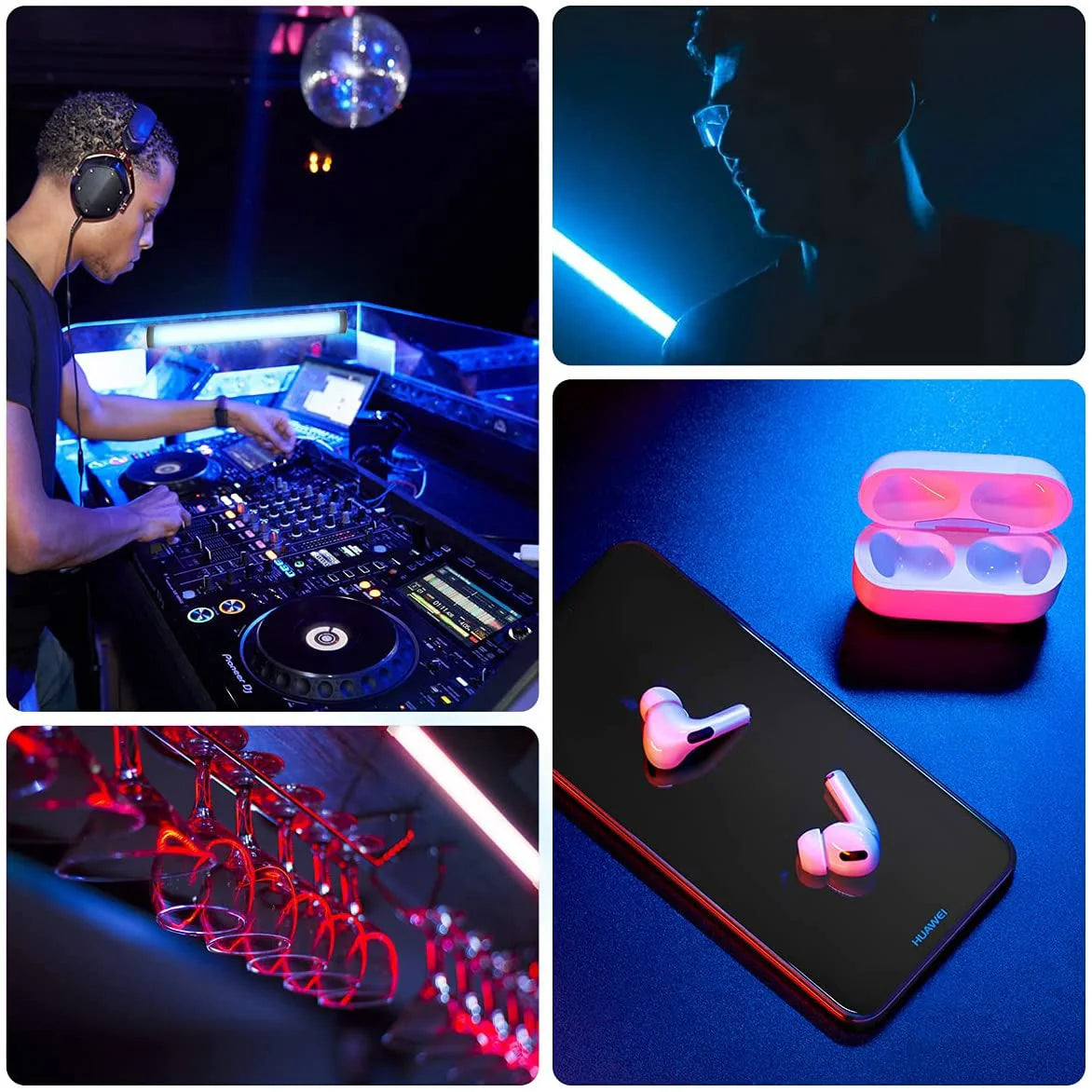 20"50cm Handheld Light Wand RGB LED Video Light Tube Light Photography Light Stick With Dimming Rechargeable Battery With Tripod