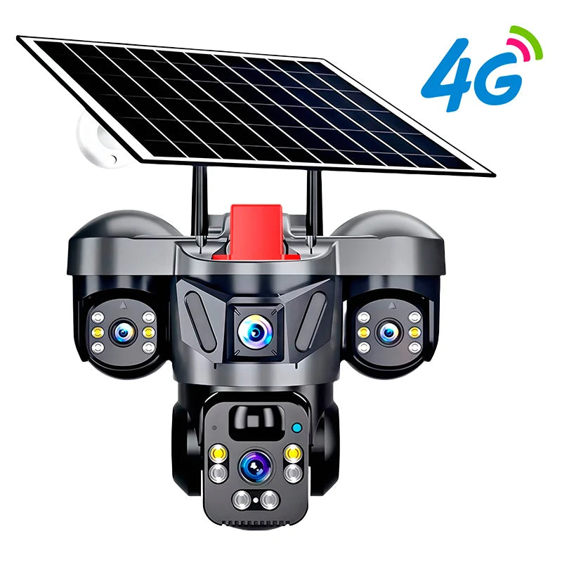 KERUI 6MP solarna kamera vanjska solarna ploča WiFi kamera trostruka leća kućni sigurnosni CCTV video nadzor sustav trostruki zasloni