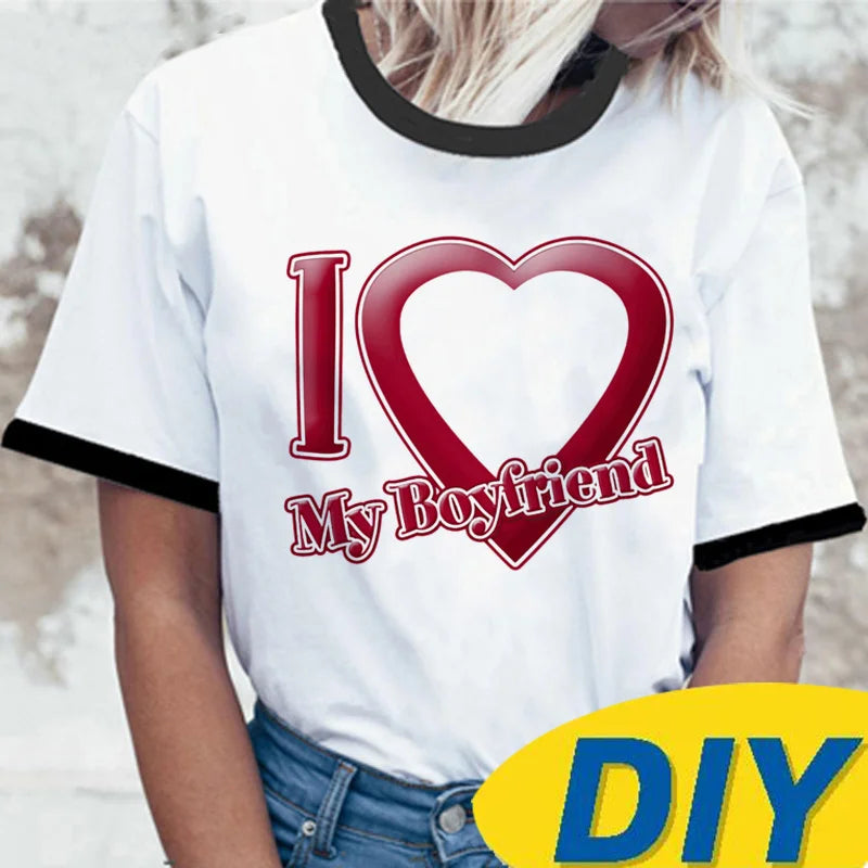 T-shirt da donna I Love My Boyfriend – Opzioni di stile