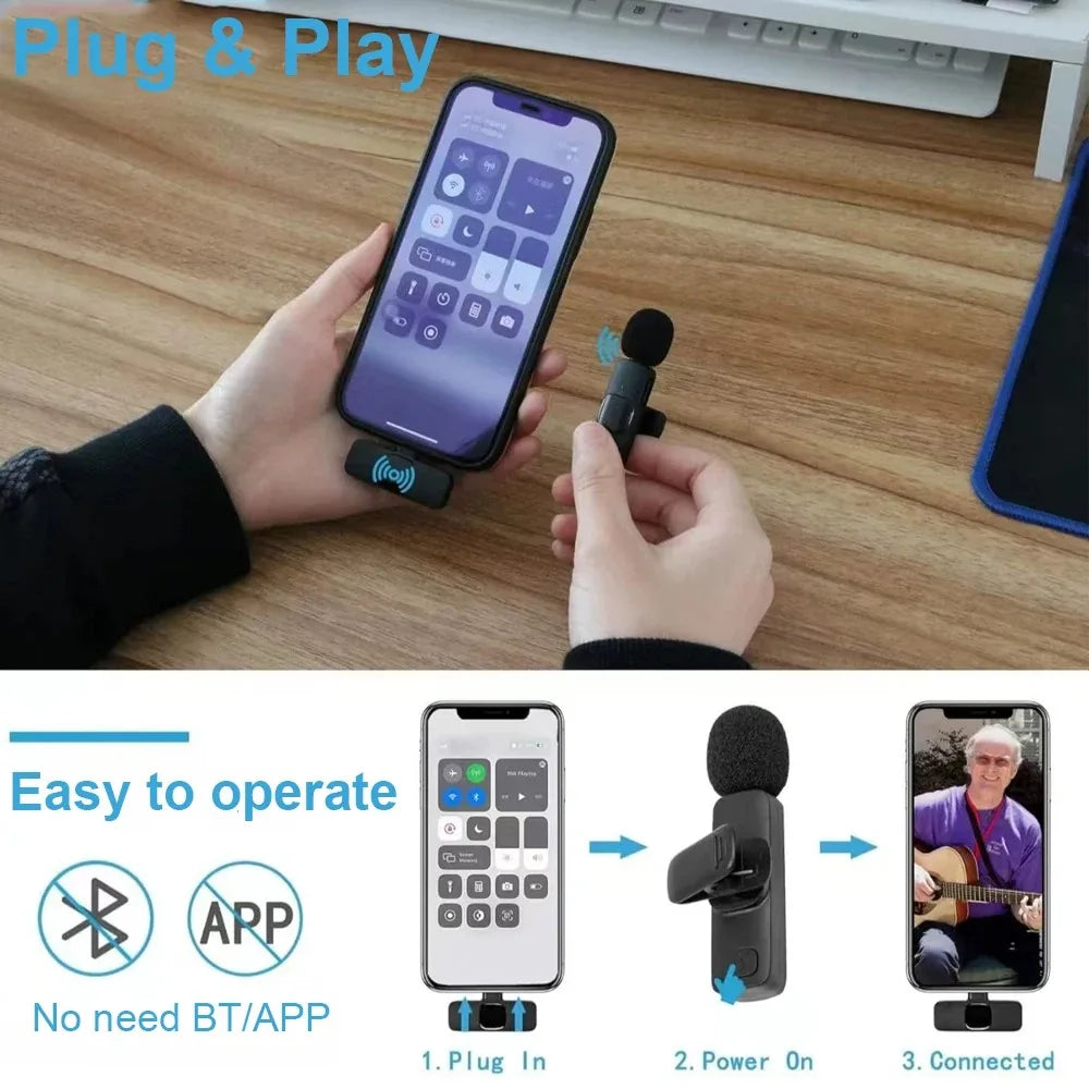 Wireless Lavalier Microphone Kit, Connector Options