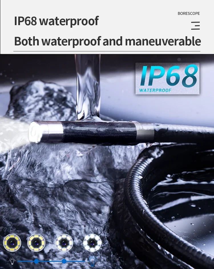 Articulating Borescope 6.2mm 4‑Way Inspection Camera