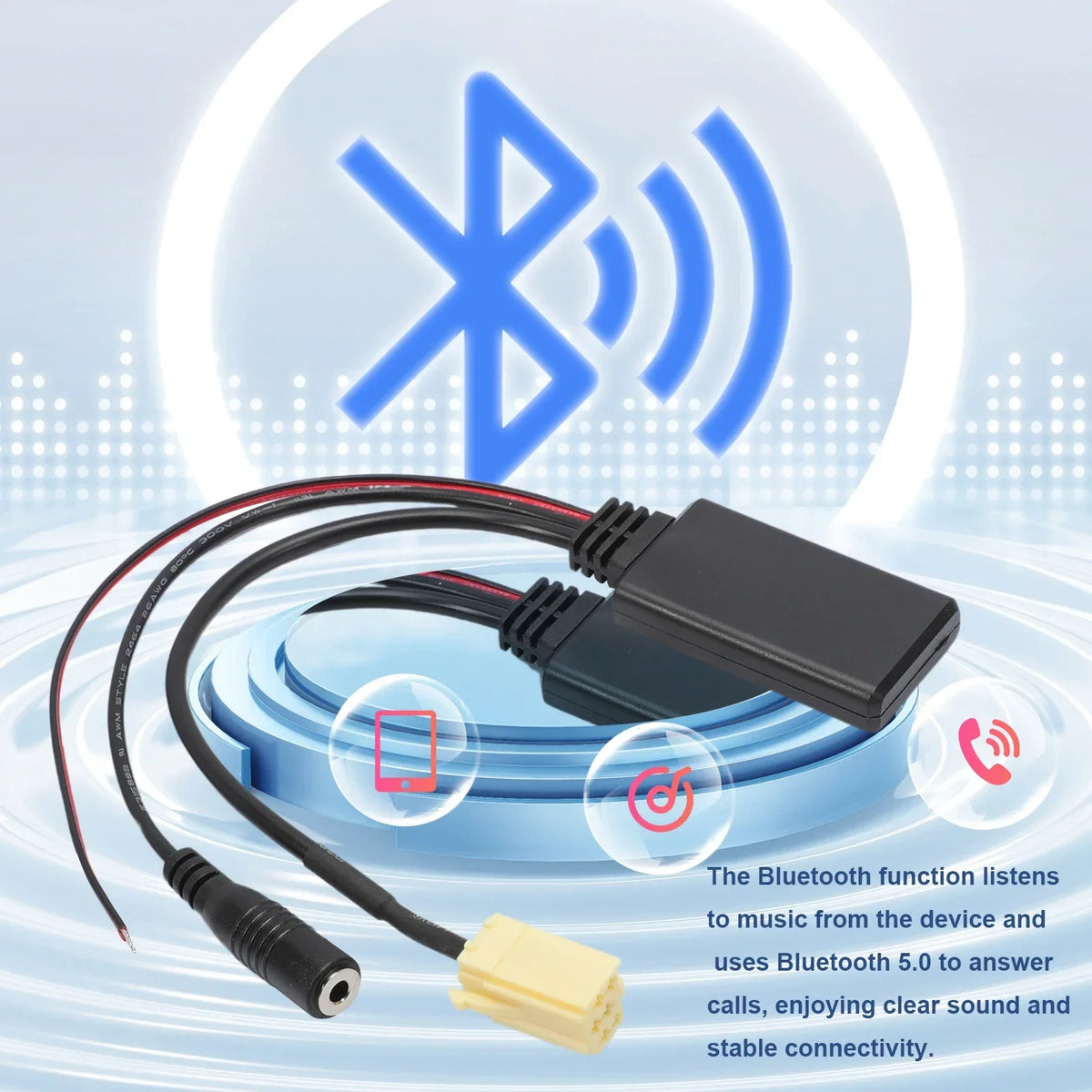 Προσαρμογέας AUX Bluetooth για συμβατά ραδιόφωνα Fiat