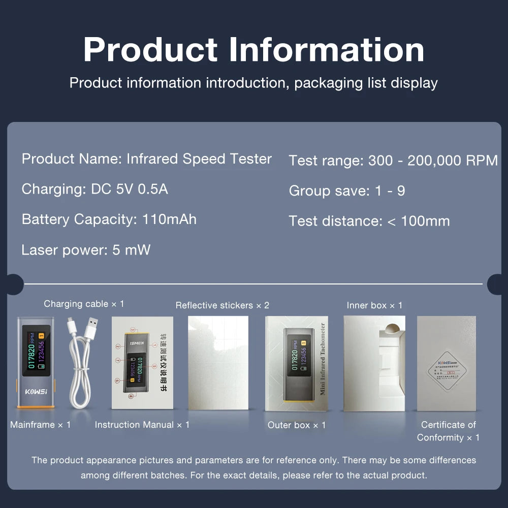 Compact Non-Contact Digital Tachometer