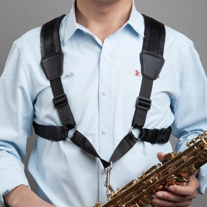 Adjustable Saxophone Harness with Metal Hook