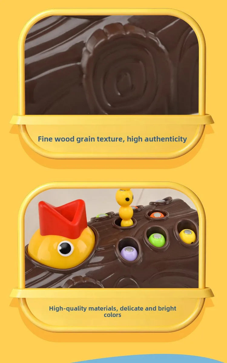 Woodpecker Toys Fishing Catching Insects Small Game Bird Catching Insects Magnetic Puzzle Early Education Training Exercise Toys