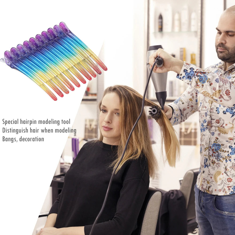 Hair Sectioning Clips, 10-Piece Colour Options