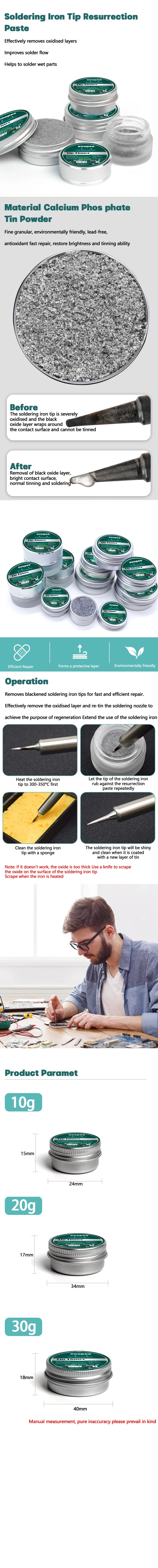 Soldering Iron Tip Cleaner and Restorer - Lead-Free Soldering Tips for IronMaintenance and Performance Enhancement"