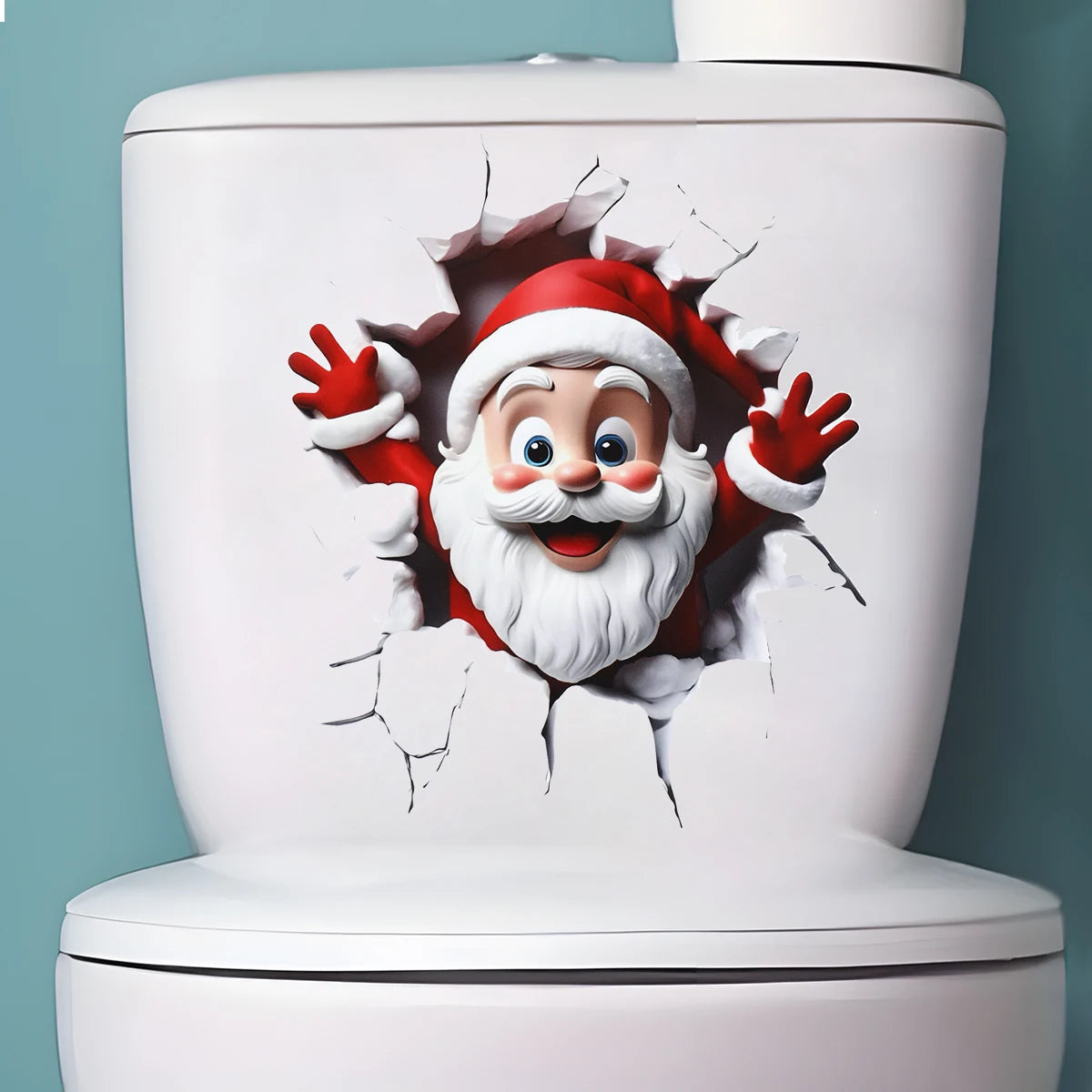 Christmas Toilet Sticker Merry Christmas Decoration for Home 2025 Pendant Xmas Sticker Ornament Navidad Natal New Year Gift 2026
