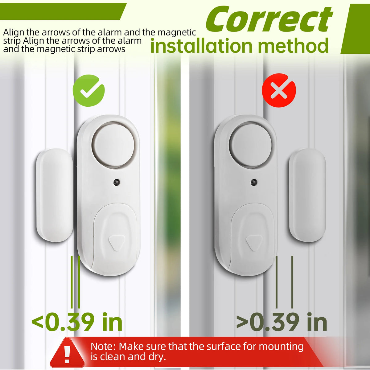 KERUI Door Window Magnets Sensor Detector with Battery 100dB Door Sensor Wireless Security Alarm for Home Working Independently