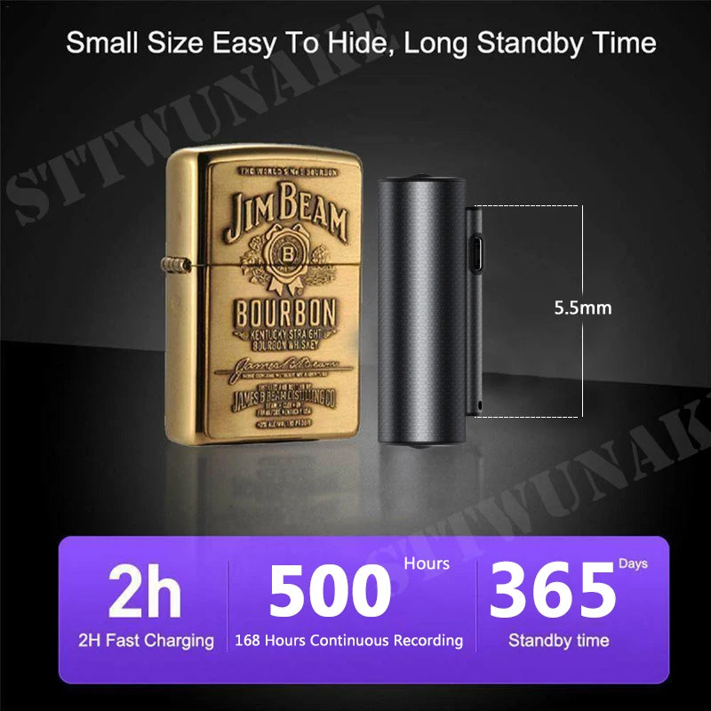 500 Hours Time Mini Voice Activated Recorder Built-in Magnet Small Digital Audio Recording Device Sound Dictaphone STTWUNAKE