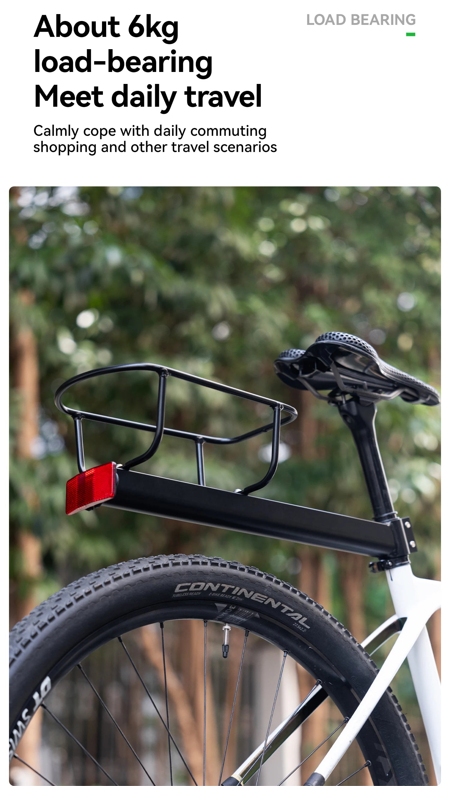 Aluminum Bike Rear Rack Carrier Shelf for Extra Storage on Rides