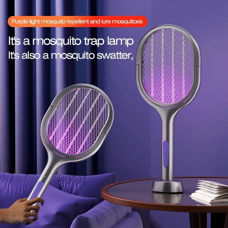 Extendable Electric Mosquito Swatter and Lamp
