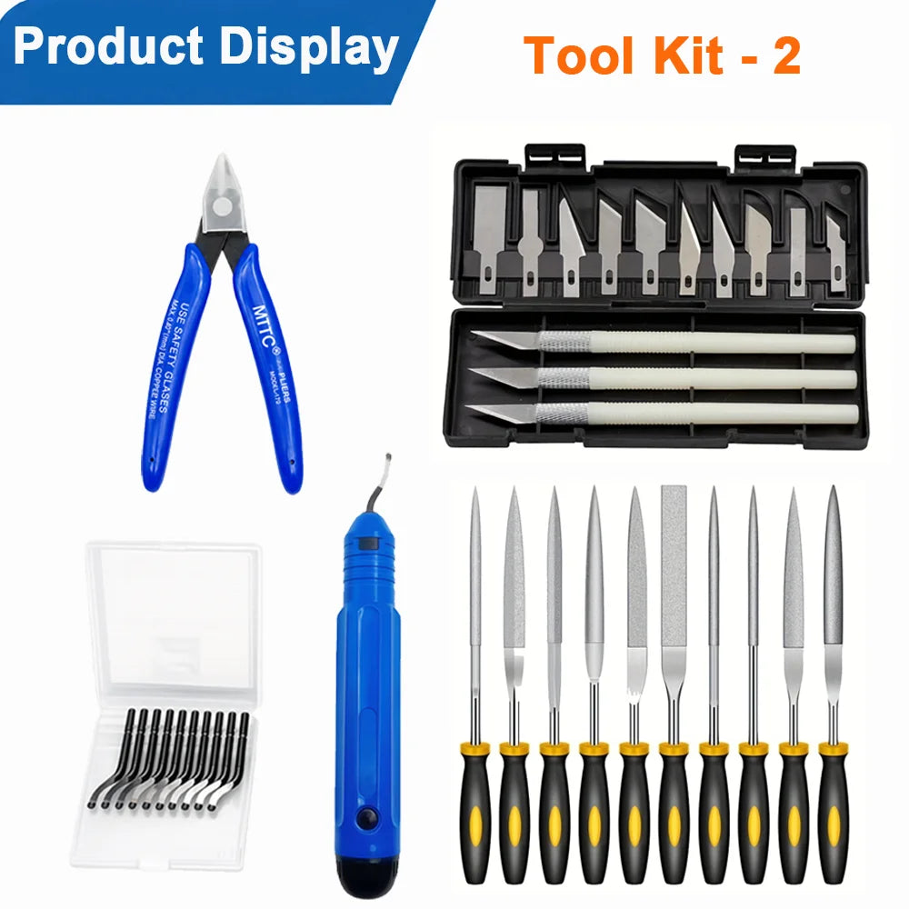 3D Printing Maintenance and Finishing Tools, Set Options