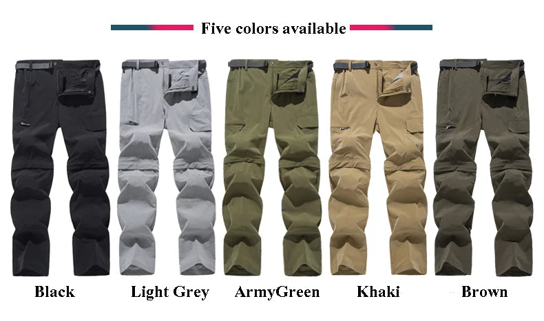 Pantalon de randonnée pour homme Fanuocetar amovible, sèche rapidement, camping, trekking, activités outdoor, pantalon stretch résistant aux rayures