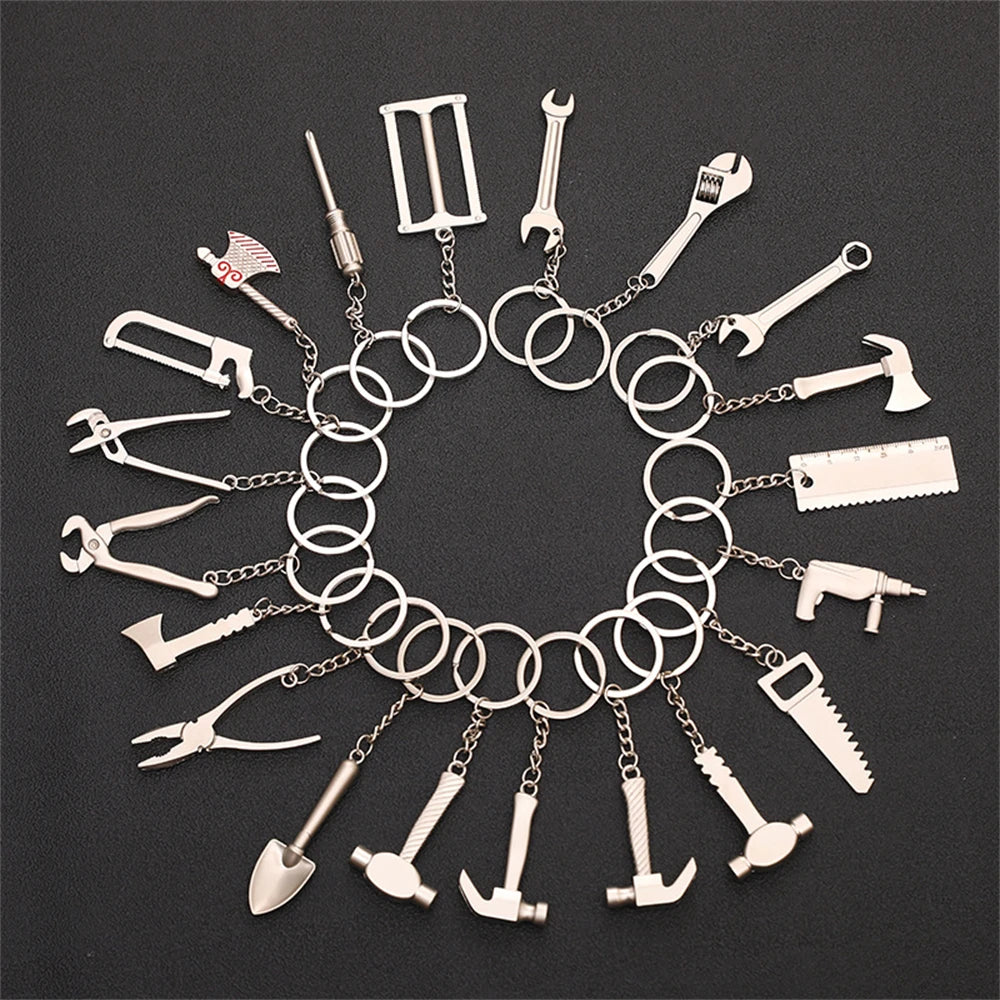 Creative Mini Metal Wrench Tools Keychain Portable Outdoor Multifunction Spanner Car Key Rings For Men Utility Gifts