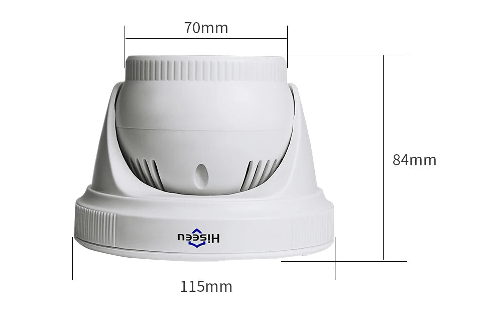 5MP PoE IP Dome Sicherheitskamera mit Bewegungserkennung, Innen/Außen
