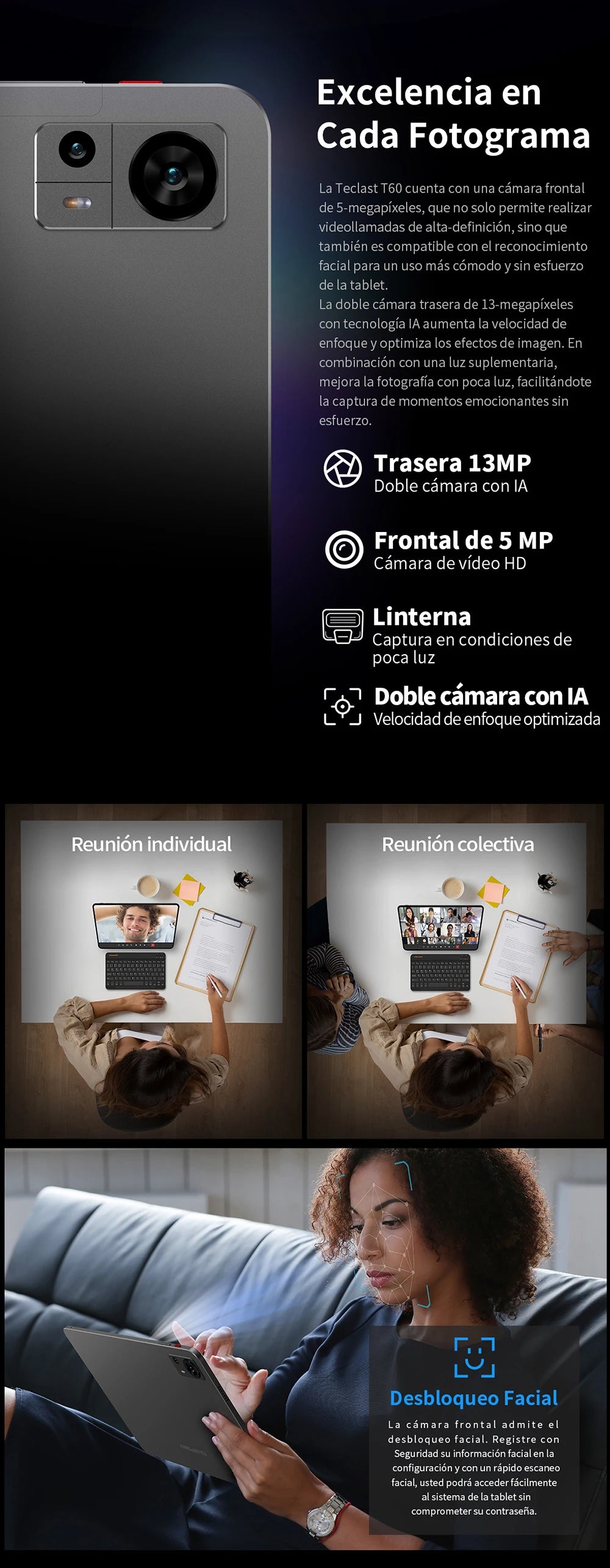 Teclast T60 12" Tablet Οθόνη 2K Android 14 T620 8-πύρηνος Μέγιστη 20GB RAM 256GB ROM 4G LTE τύπος C 8000mAh Γρήγορη Φόρτιση Widevine L1