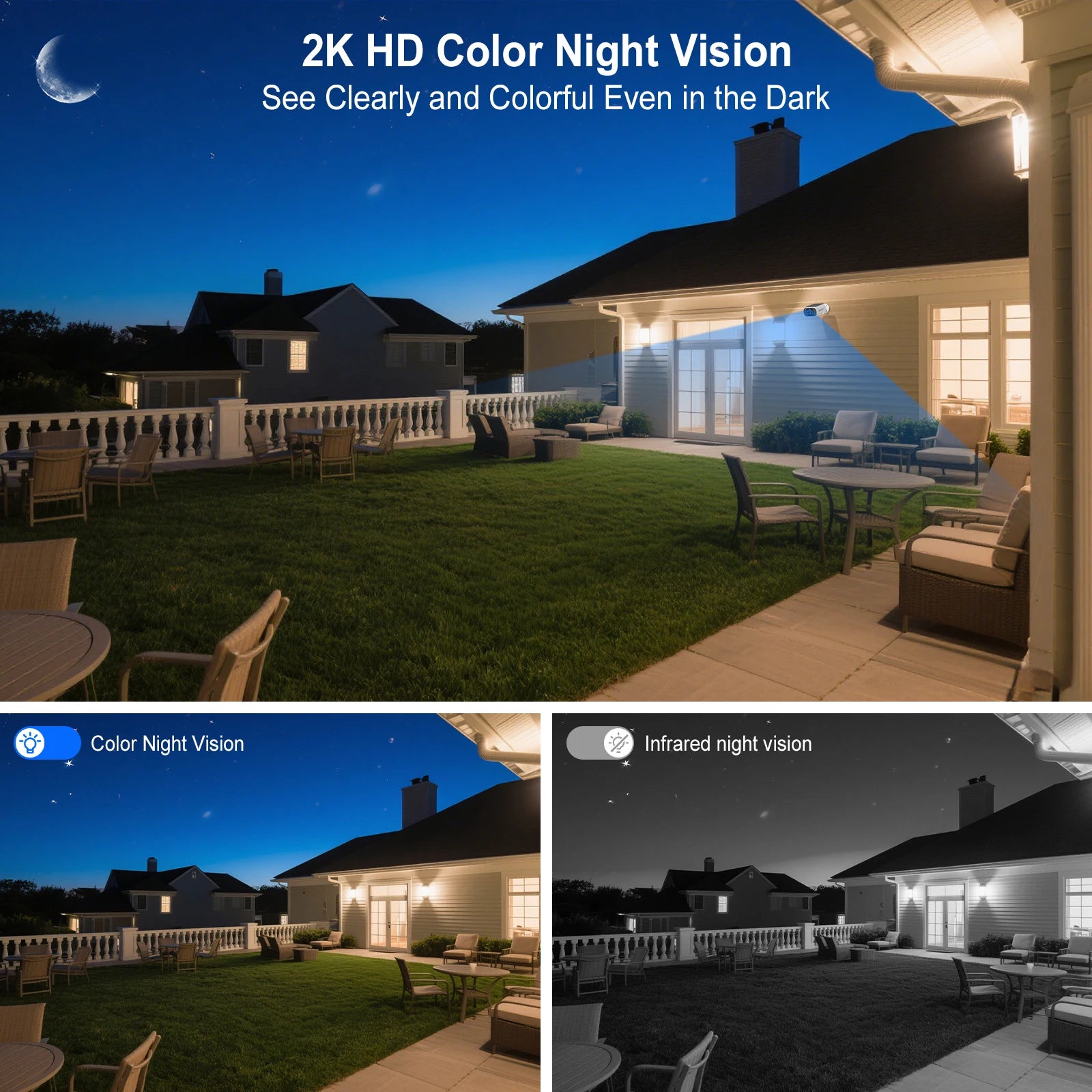 ARCCTV 2K Wireless Solar Outdoor Security Camera