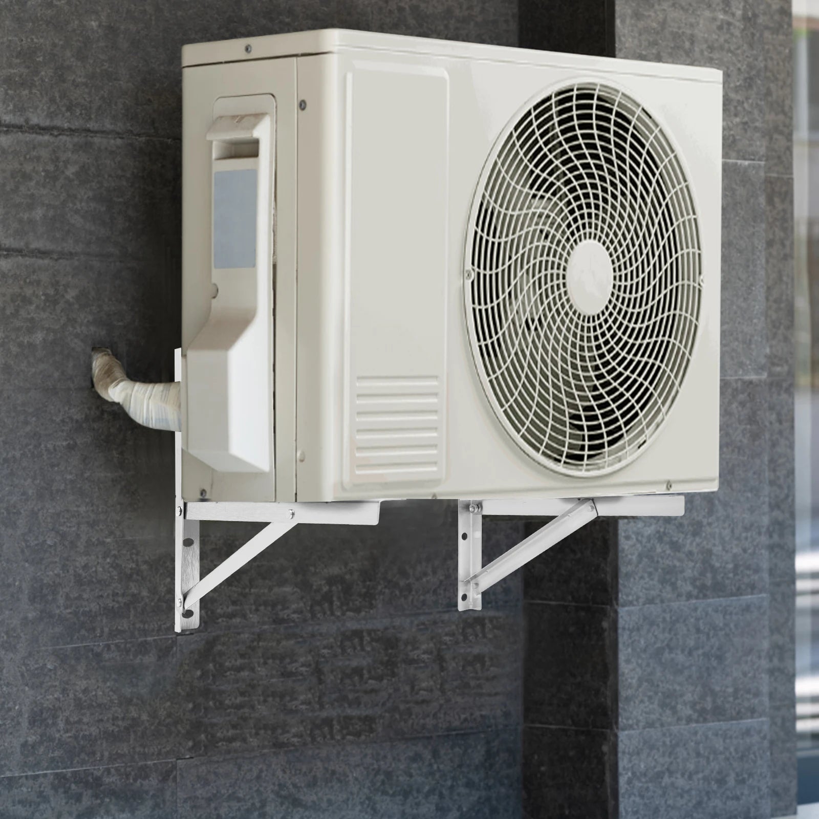 Set staffa per condizionatore da parete, acciaio inox resistente, capacità 440 libbre