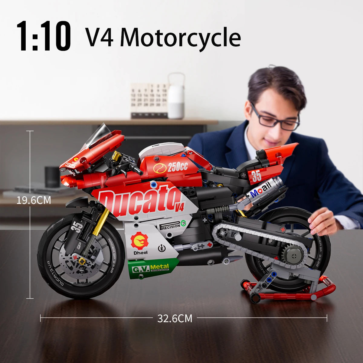 Famous V4 Motorcycle Building Blocks Set Super Motorbike Model Kit Technical Racing Kids Assembled Toys Gifts For Boys And Girls