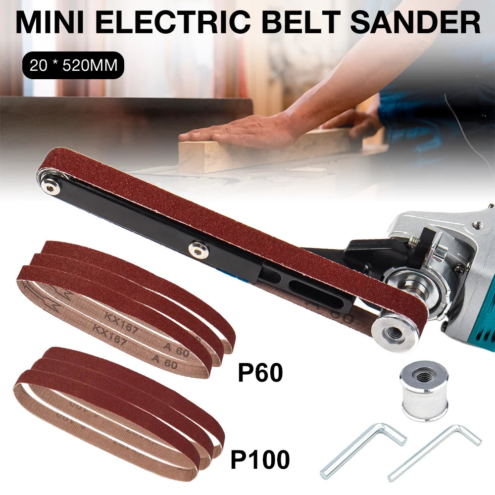 Angle-Grinder Belt-Sanding Attachment, 6/10-Piece Kits