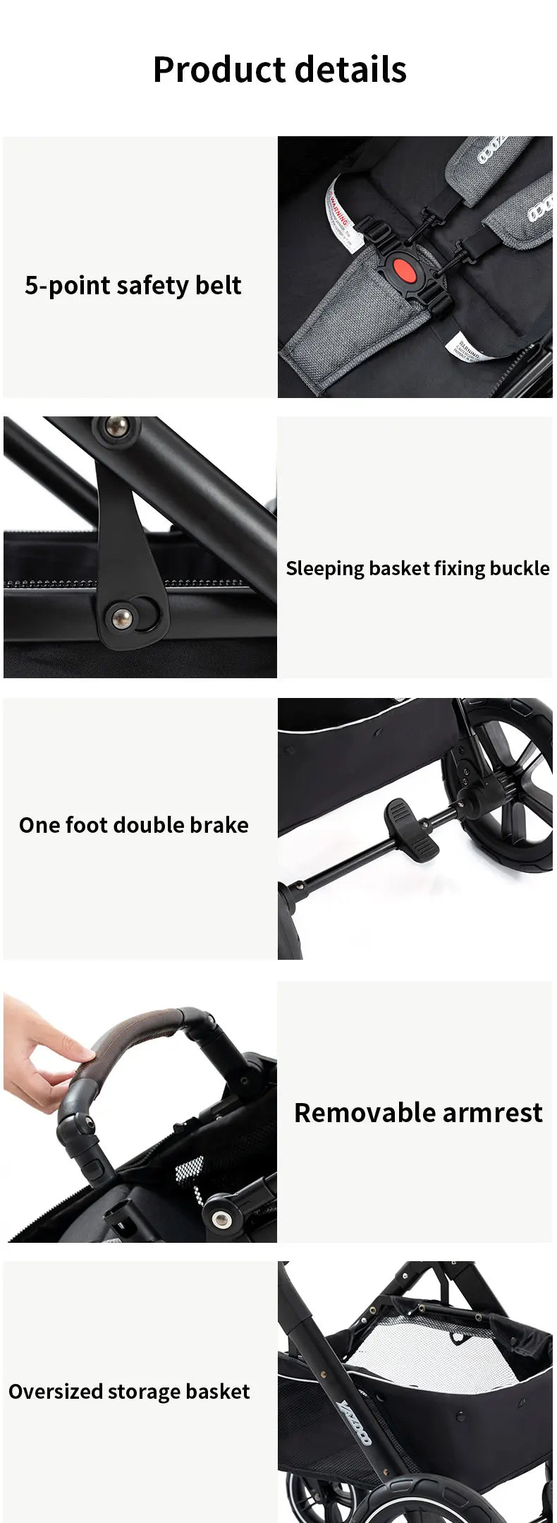 Luxury 3‑in‑1 Baby Stroller Travel System