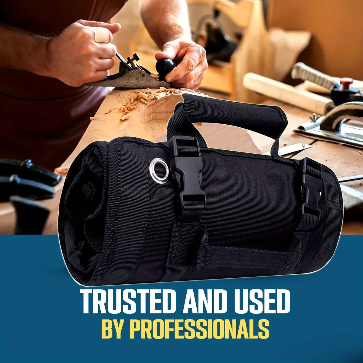 Roll-Up Tool Bag with Detachable Pouches