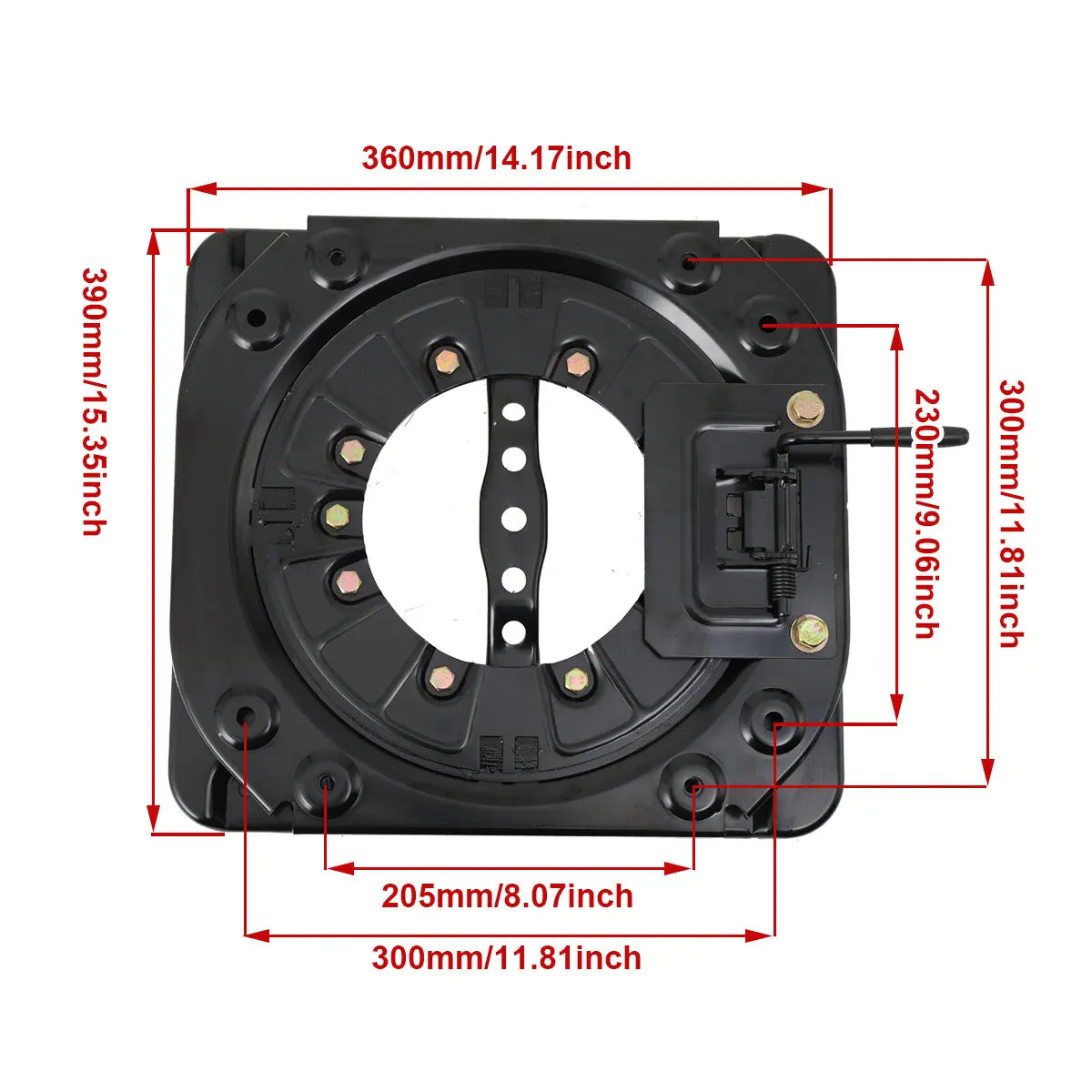 Seat Swivel Base 360 Degree Rotating Motorhome Seat Swivel Turntable 130 KG Load for Campervan Chassis Modification