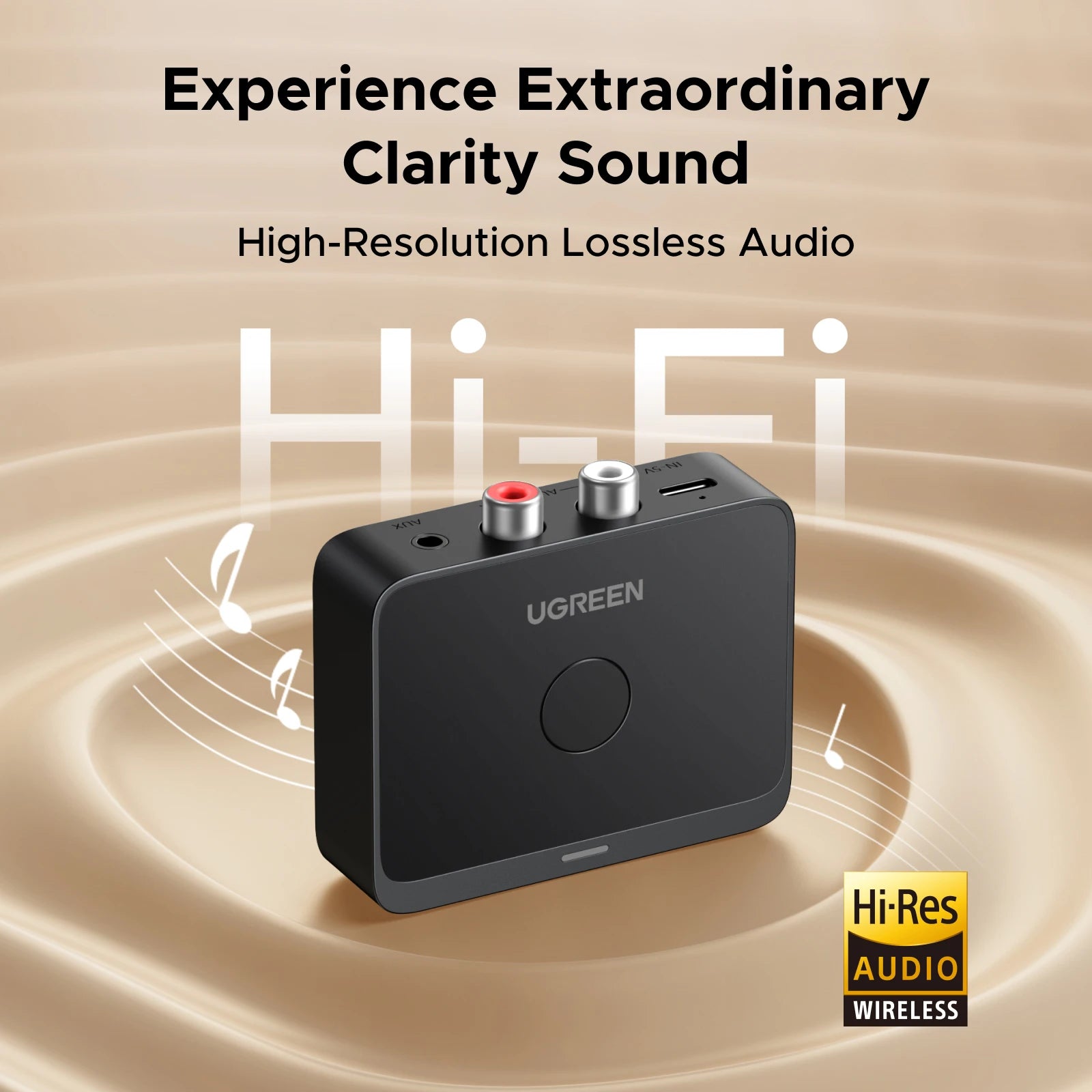 Bluetooth 6.0 AUX-ontvanger 3,5 mm & RCA LDAC audio-adapter