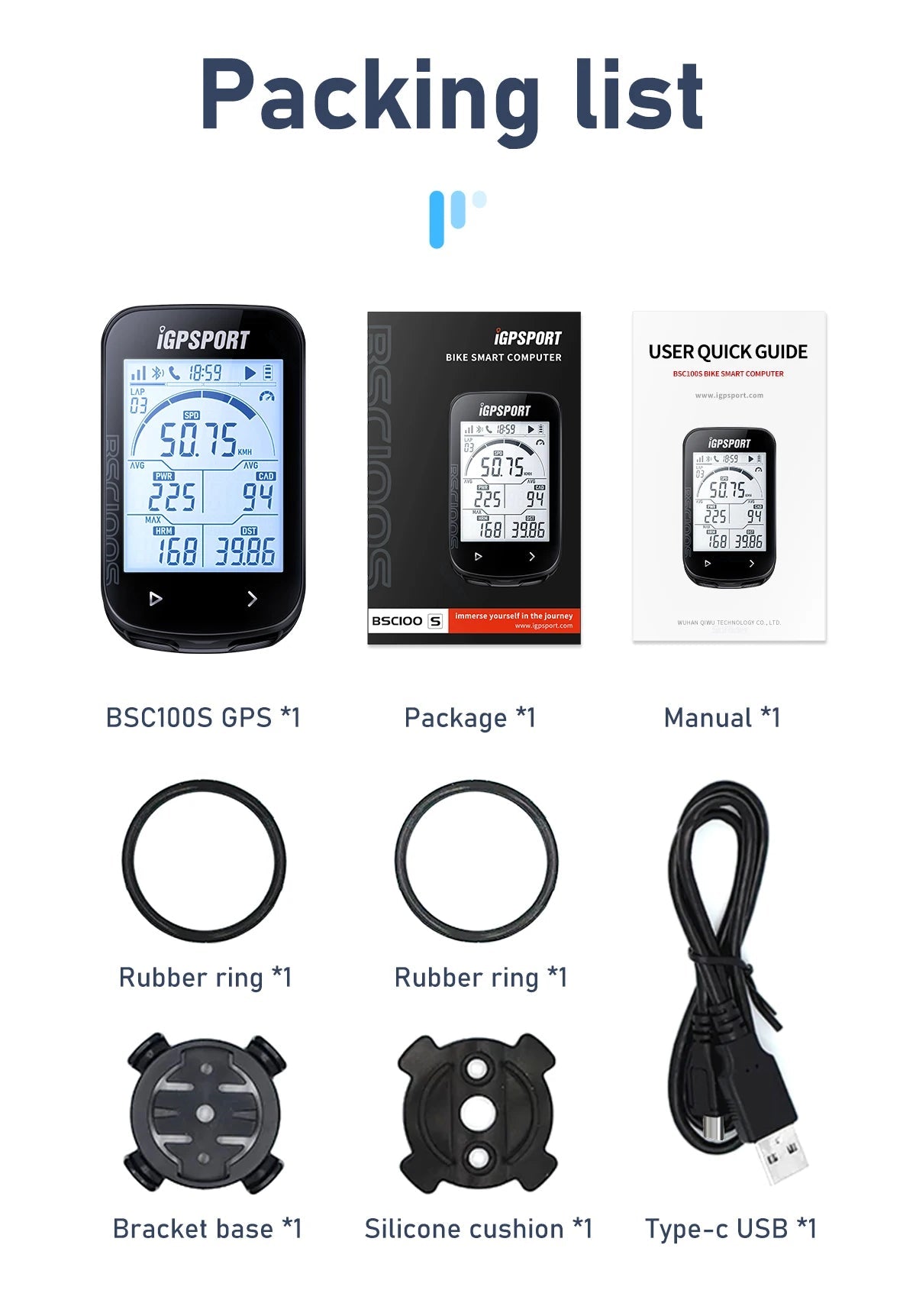 iGPSPORT BSC100S GPS Odometer Cycling Bike Computer Sensors Cycl Speedomet Riding Cycling Speedometer 2.6‘’ large screen