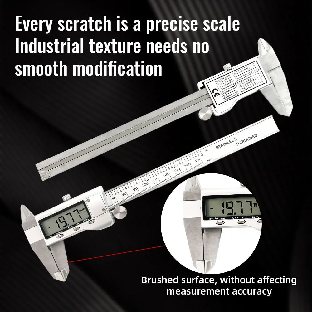 150 mm Digital Caliper with Stainless Steel Measuring Beam
