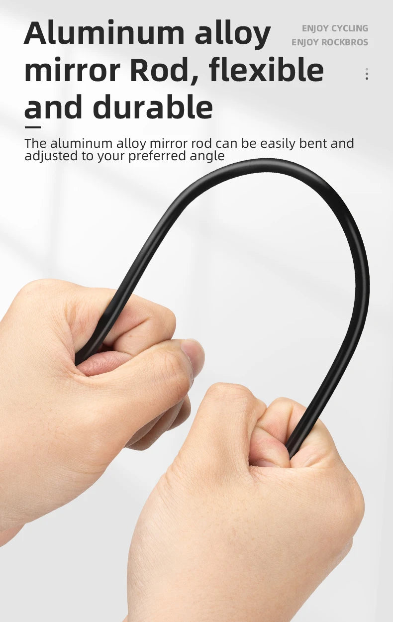 Bicycle Helmet Rearview Mirror with 360° Adjustable Viewing Angle