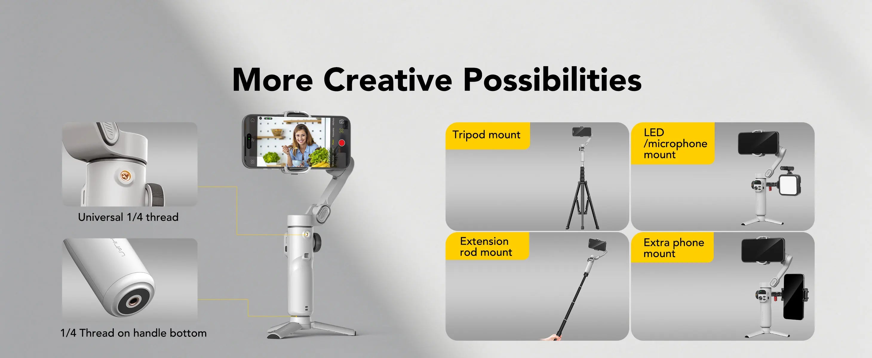 AOCHUAN Smart X2 Smartphone 3‑Axis Gimbal Stabilizer