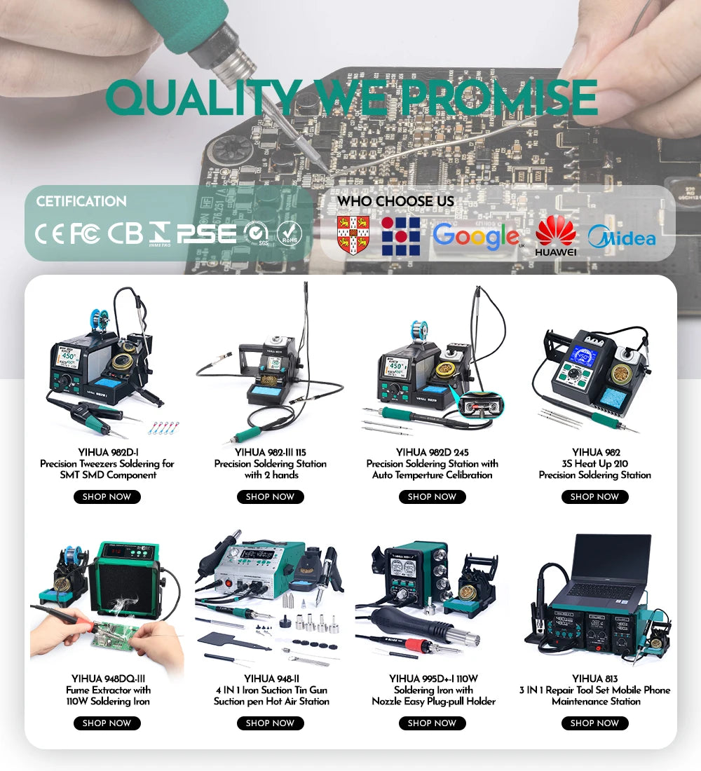 YIHUA 8786D Hot Air Soldering Station for Precision Repair