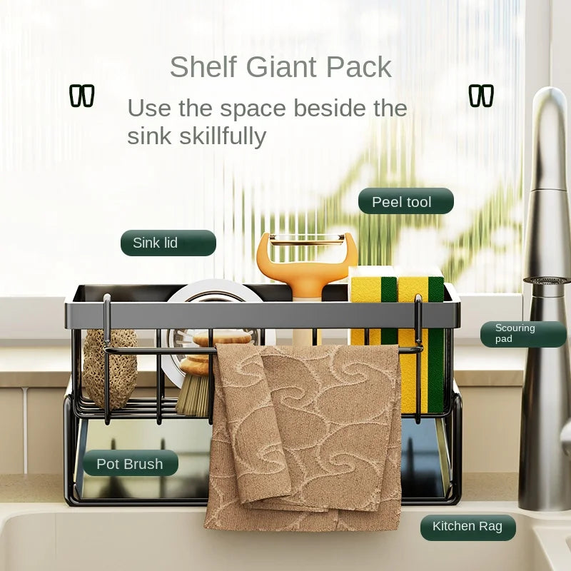 Sink Sponge & Dishcloth Storage Rack