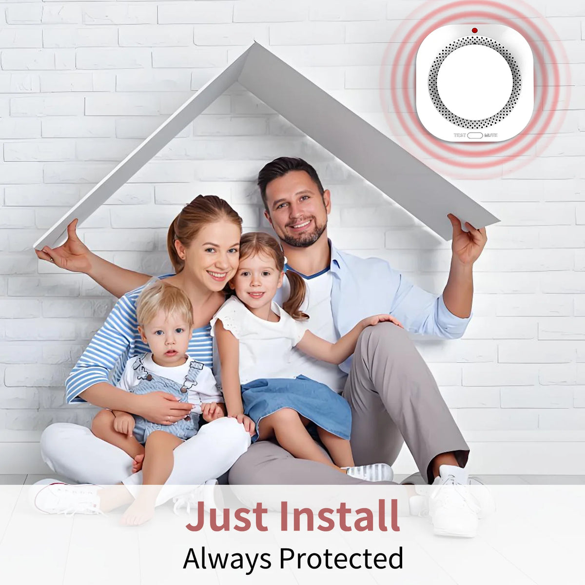 2/3/4/5/6 PCS Smoke Detector 10-Year Sensor Lifespan 360° Detection Low Battery Warning Fire Smoke Alarm Warehouse Garage Hallway Apartment Security