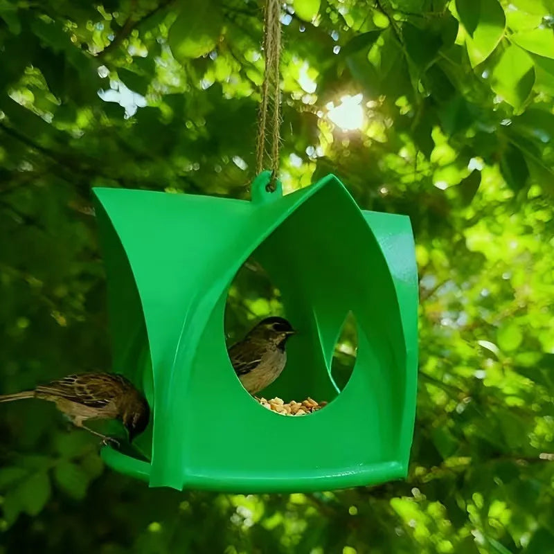 This Small Bird Feeder Features a Very Practical Design It Has a Canopy on Top to Protect It from the Elements Suitable for Yard