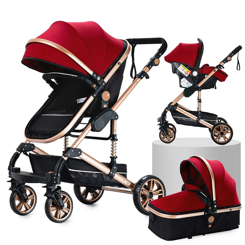 Baby Stroller 3‑in‑1 Lightweight Travel System