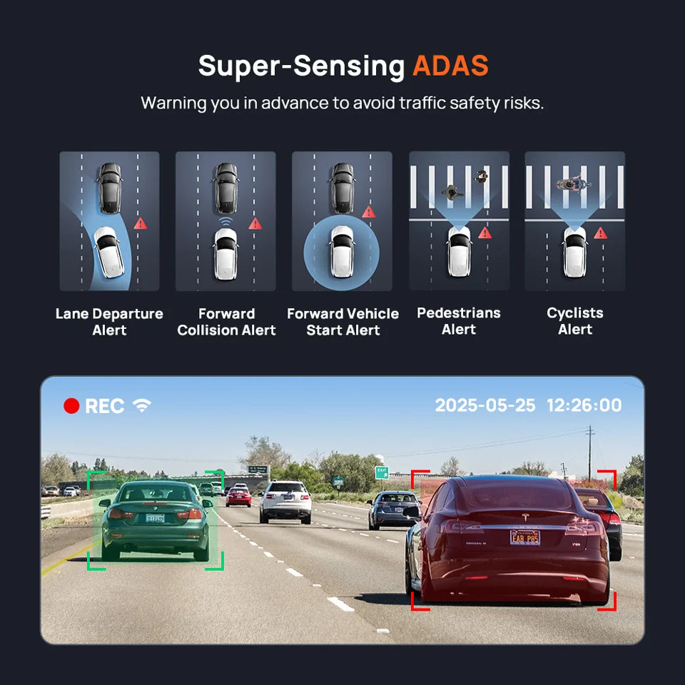70mai A800SE 4K Dash Cam with GPS, ADAS & Voice Control