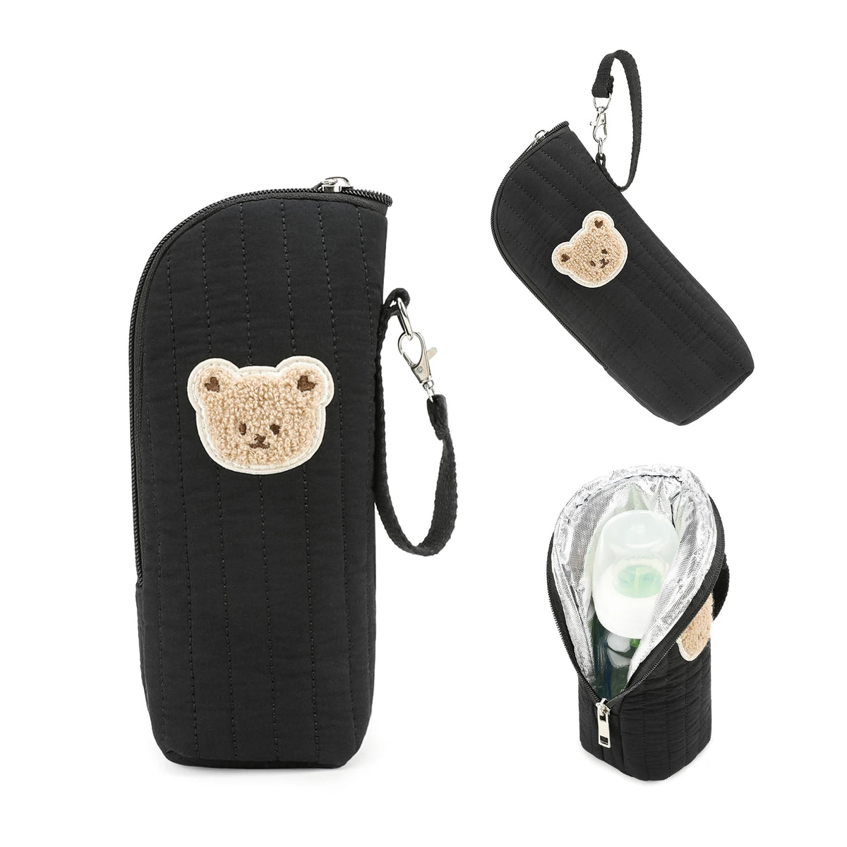 Insulated Bottle Carry Bag with Zip Closure