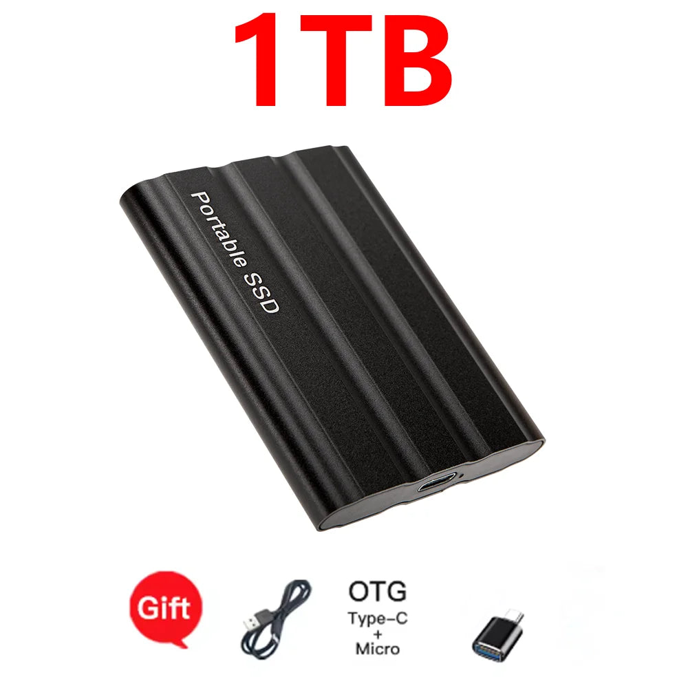 Reliable Slim Storage Device Portable External SSD 1TB 4TB 16TB 128TB High Speed for Notebook Laptop PC Usage