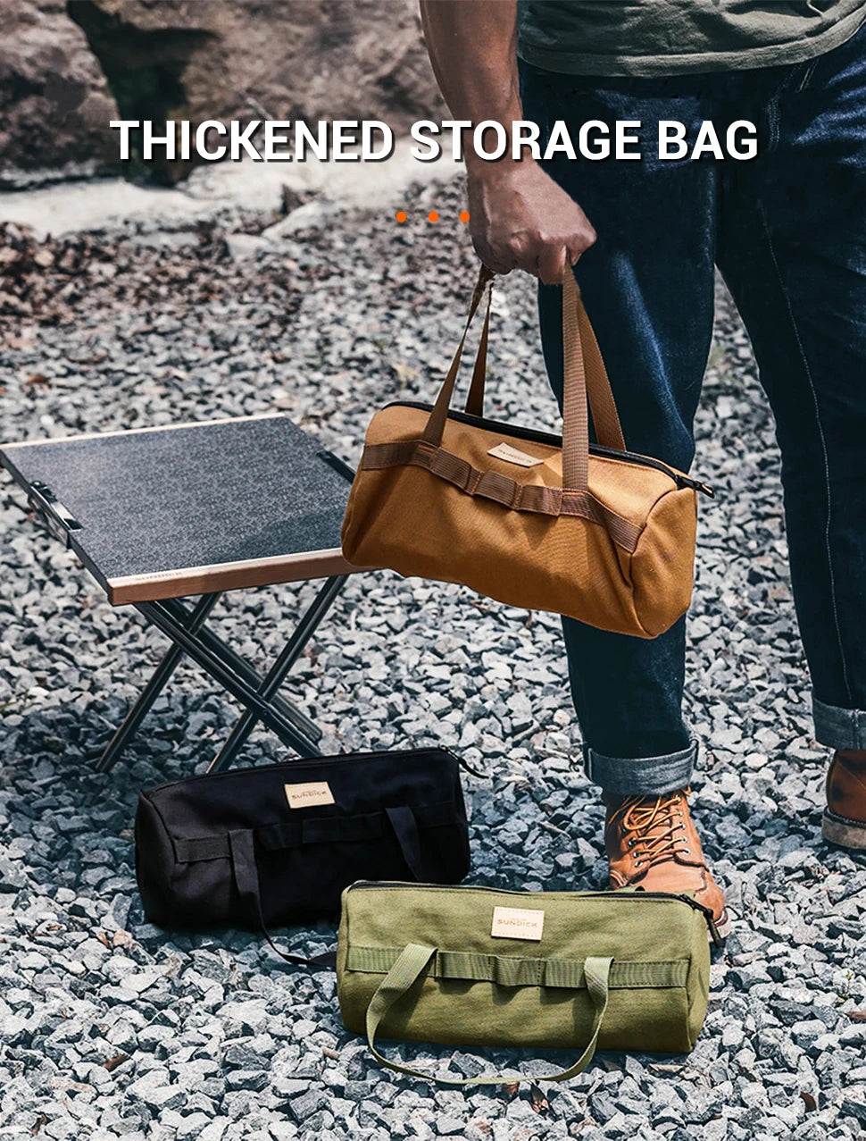 Canvas Camping Storage Bag for Tent Pegs and Small Gear