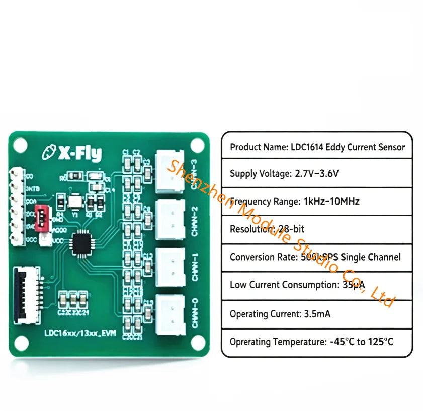 LDC1614 / LDC1612 LDC1314 Inductive Sensor Module, Micron‑Level High‑Precision Metal Distance & Coin Detection