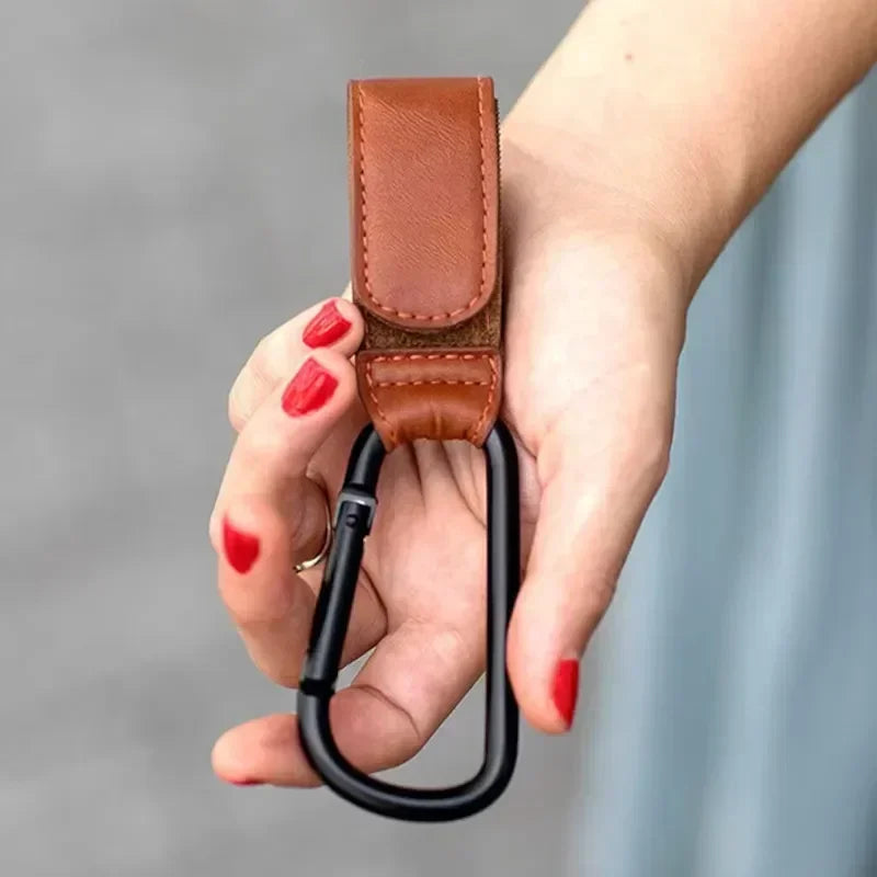 PU Leather 360 Degree Stroller Hook Organizer