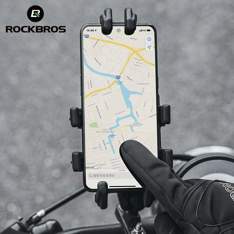 Vinter Cykelhandsker Touchscreen Fuld Finger Varm Anti-Skrid Greb