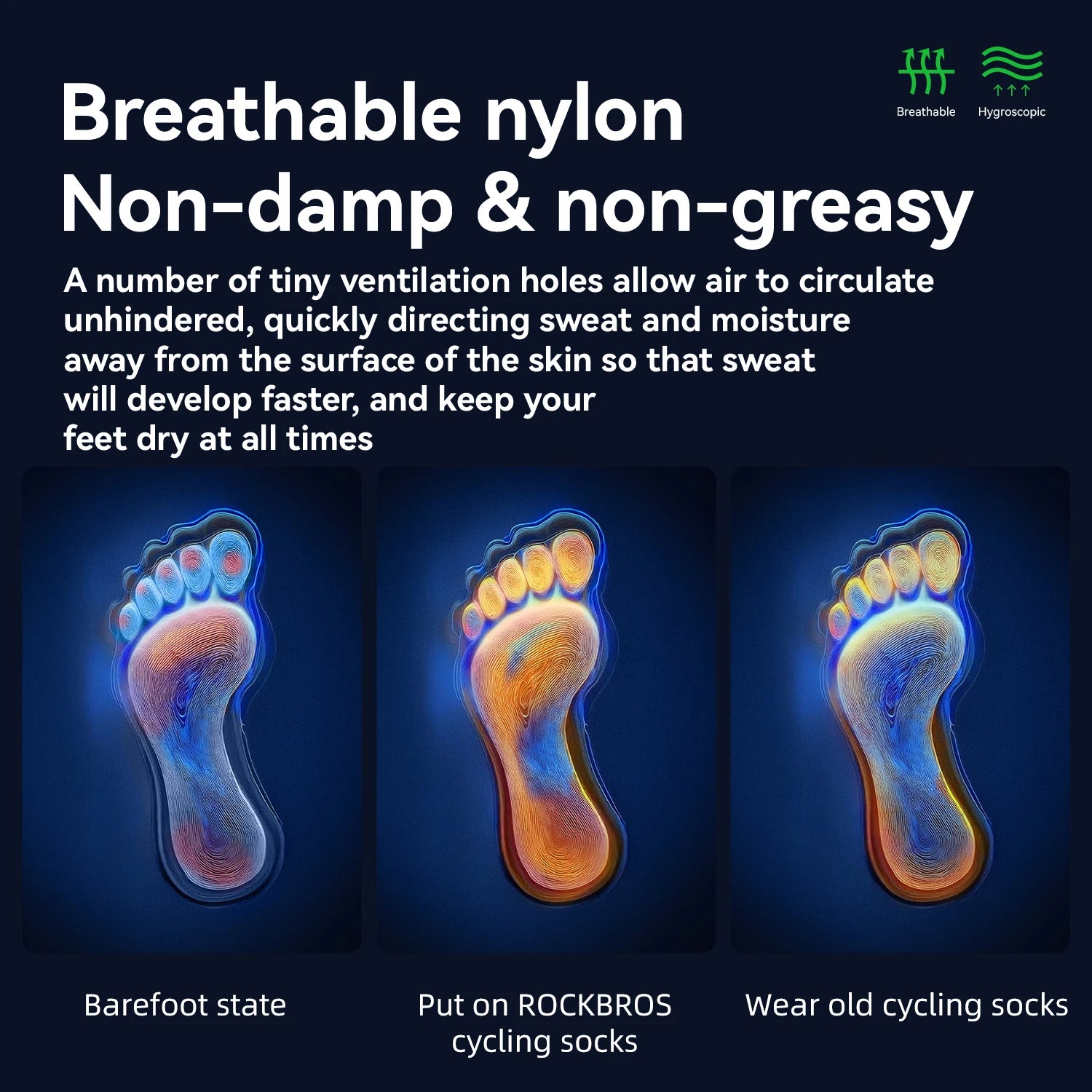 Cycling Socks Nylon Elastane Moisture-Absorbing Sport Socks